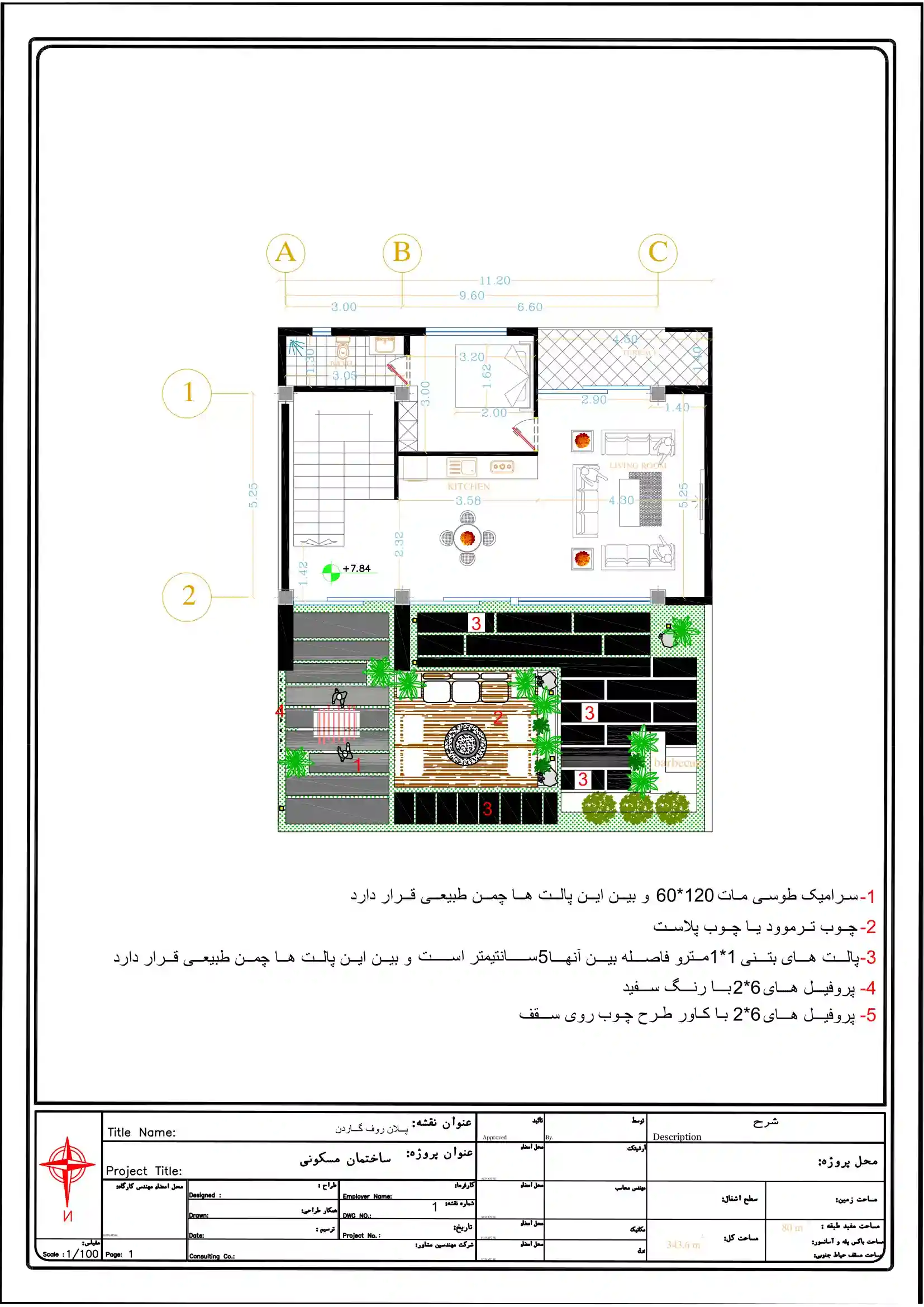 جزئیات اجرایی روف گاردن