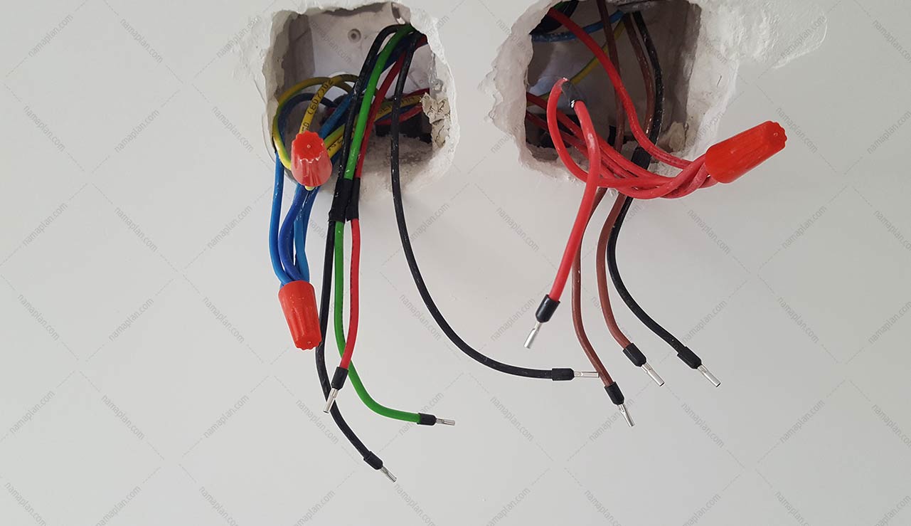 عایق کردن محل اتصال سیم ها